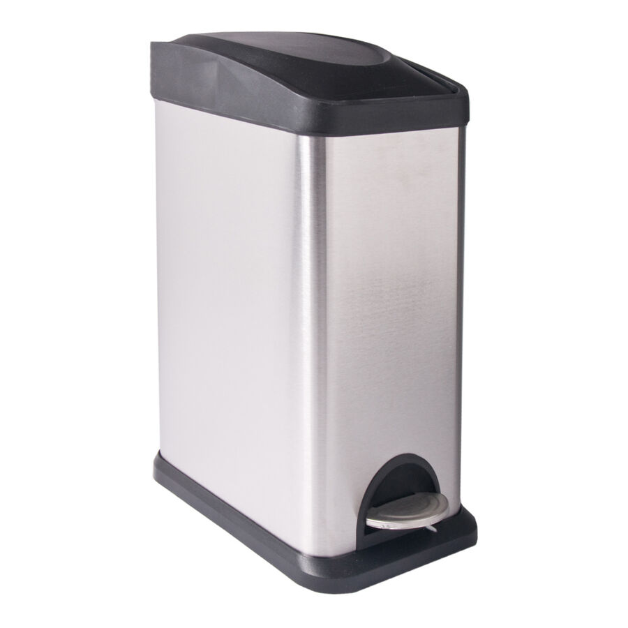 Cubo de reciclaje de acero inoxidable 1 compartimento 15L 21,6x34x48,5cm Davos