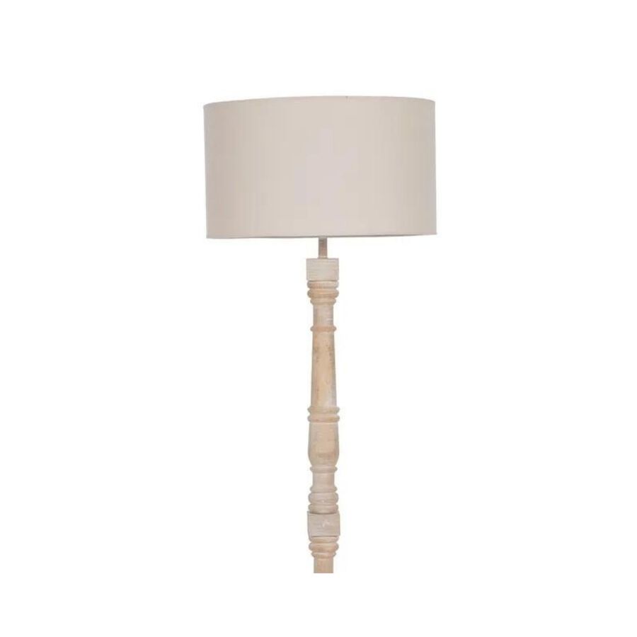 L&aacute;mpara de pie de madera de roble 48x48x154cm