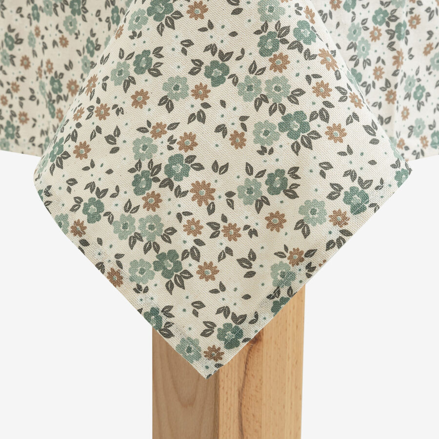 Mantel de algod&oacute;n reciclado azul Alba 135x200cm