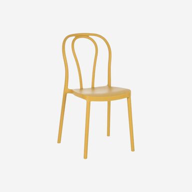 Set de 4 sillas de comedor amarillo Marin 43x53x85cm