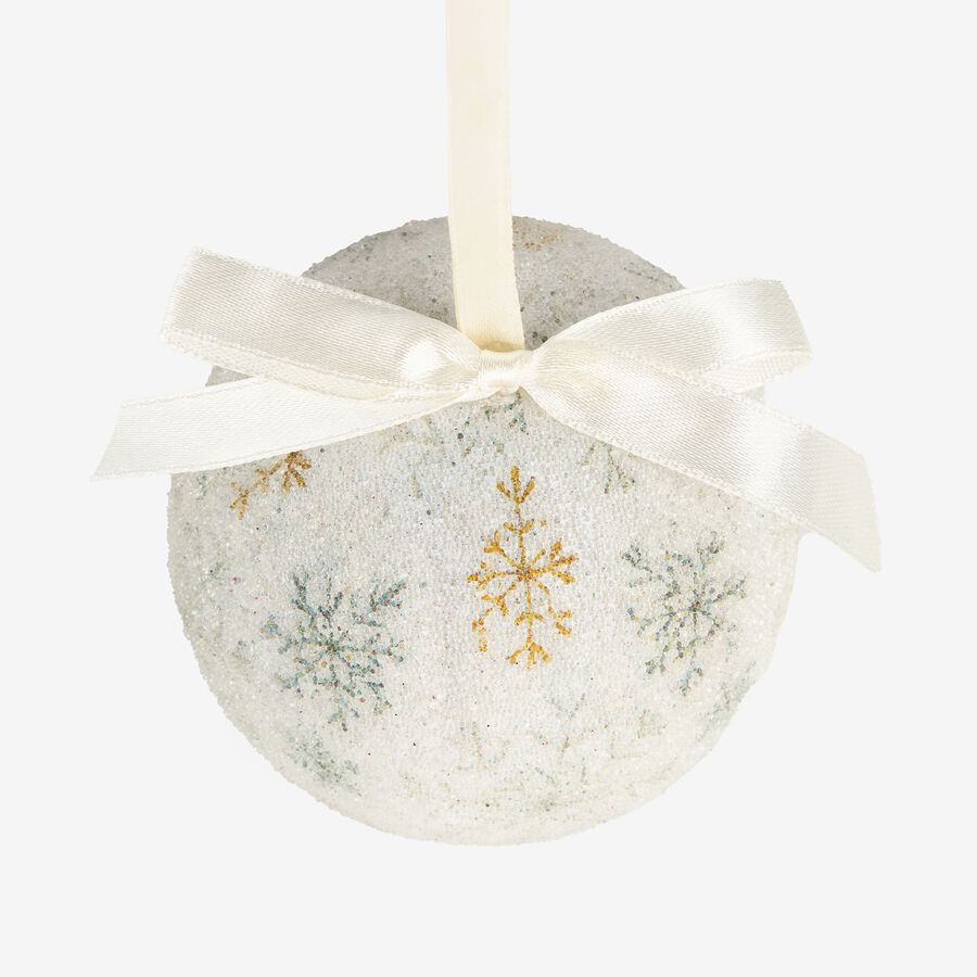 Set 6 bolas decorativas Copos de nieve 7,5cm