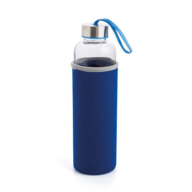 Botella de vidrio con funda azul Temel 60cl