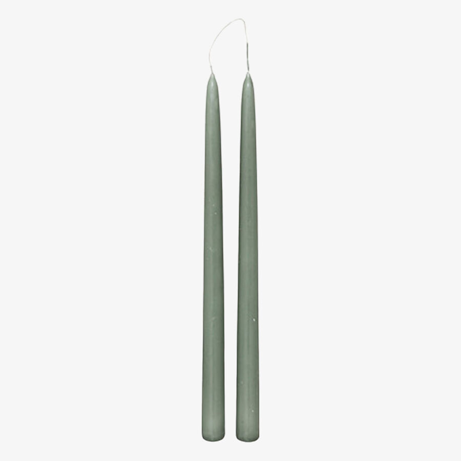 Set de 2 velas cancelabro verdes 30cm
