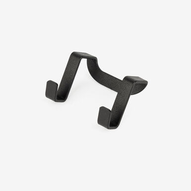 Gancho doble de acero negro 4x6x5cm
