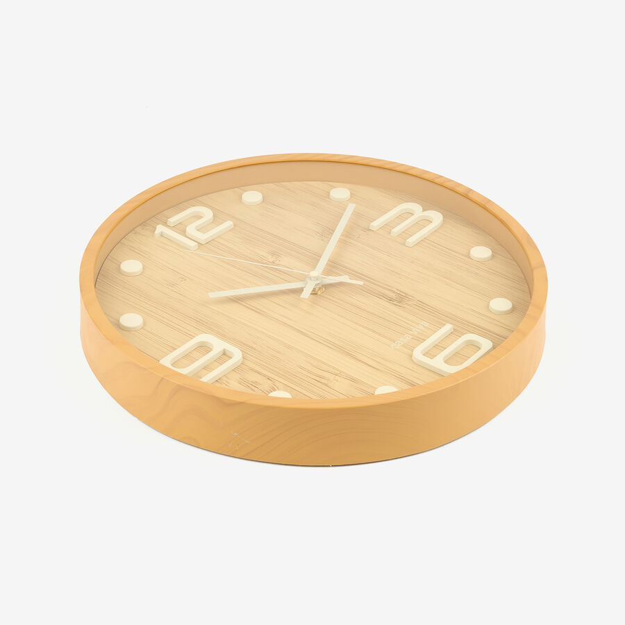 Reloj de pared efecto madera Ø30cm
