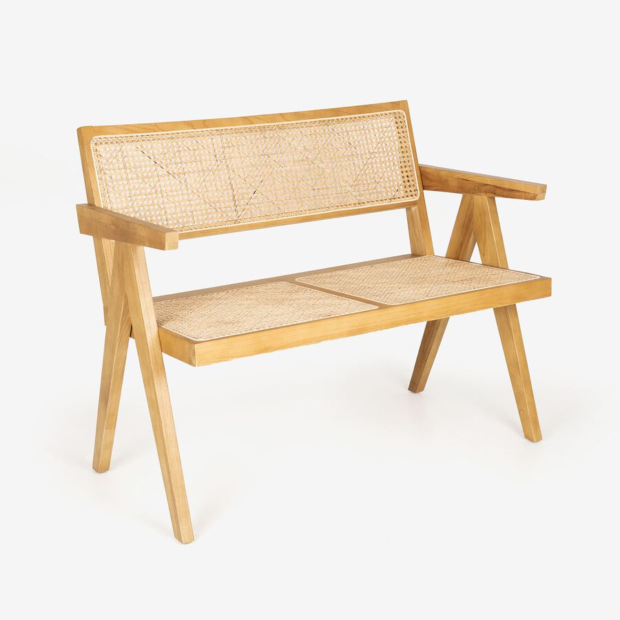 Banco de rat&aacute;n marr&oacute;n claro Elodye Clau&Chloe