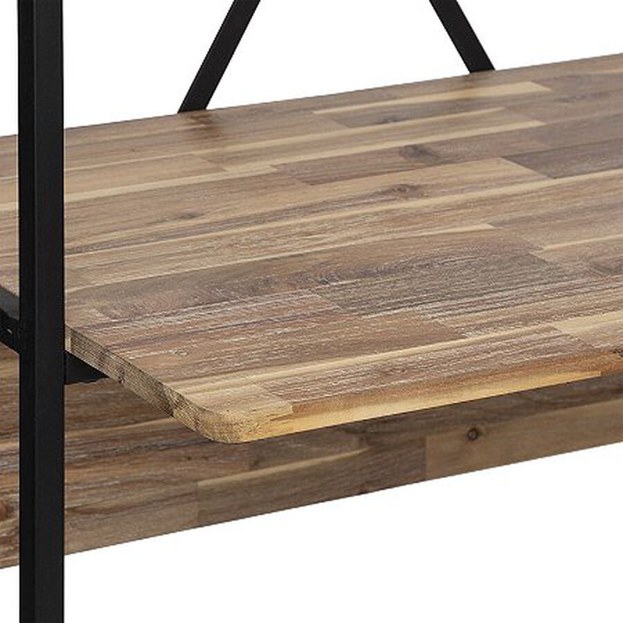 Escritorio con estantería de madera de acacia Aura 90x51x180cm