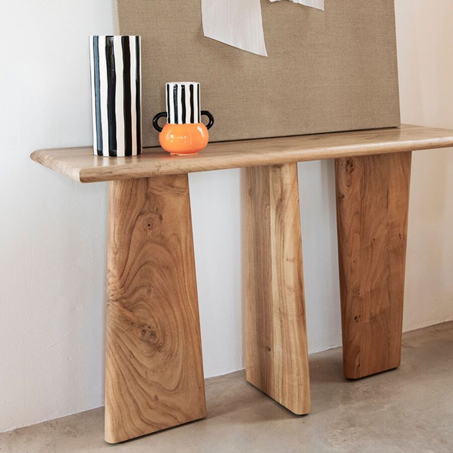 Consola de madera de acacia Moscú 130x40x75cm Clau&Chloe