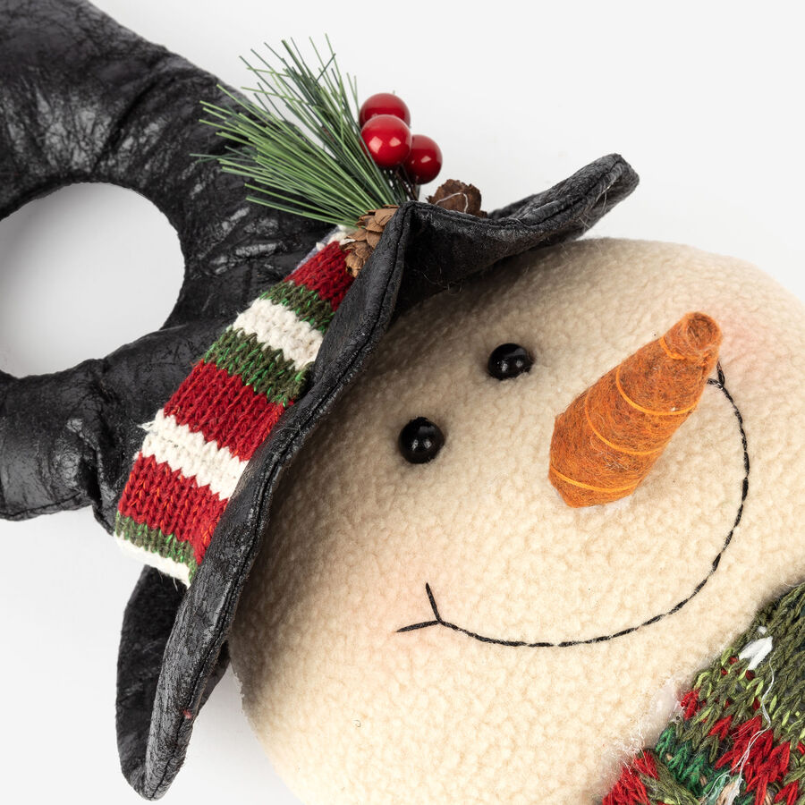 Adorno colgante Mu&ntilde;eco de nieve 33cm