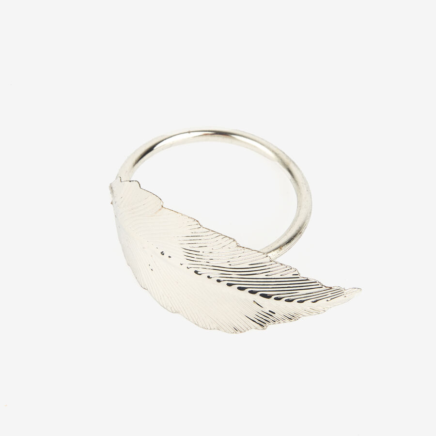 Set de 4 servilleteros de metal plateados