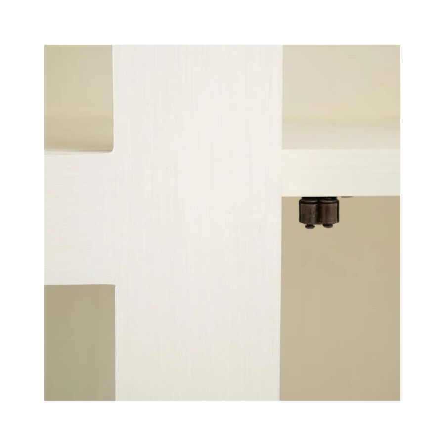 Vitrina de madera de mindi efecto envejecido Arabella 100x40x200cm