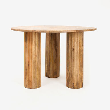 Mesa de comedor de madera de acacia Siba Ø120x77cm Clau&Chloe