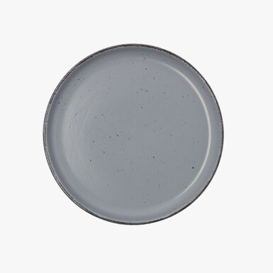 Plato de postre gris de cer&aacute;mica Duna 20x2,5cm