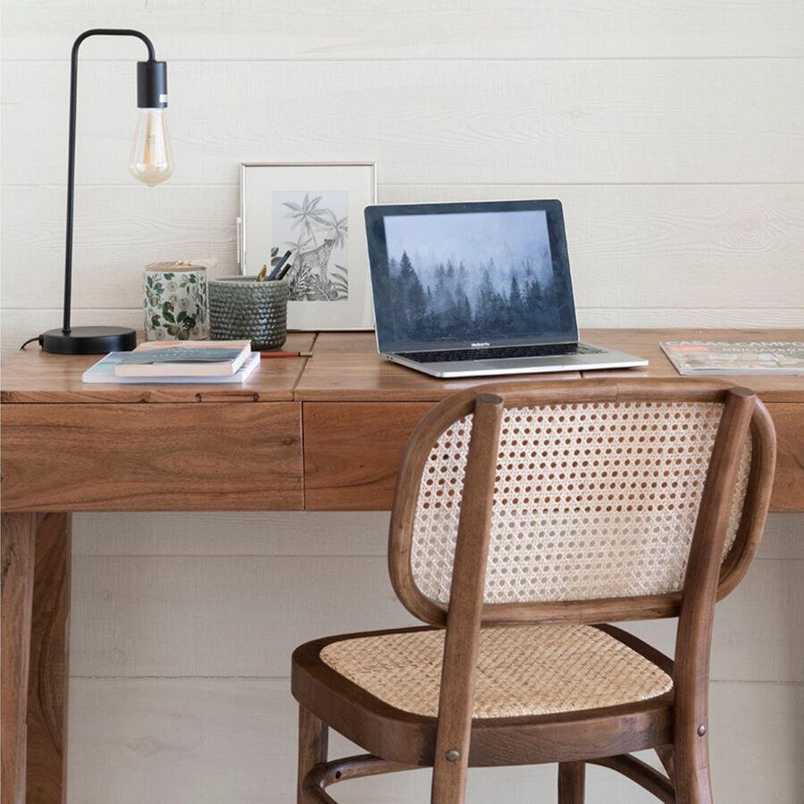 Silla de comedor de madera de olmo Cibran 45x41x83cm Clau&Chloe