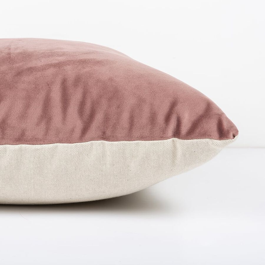 Funda de coj&iacute;n velvet rosa 45x45cm