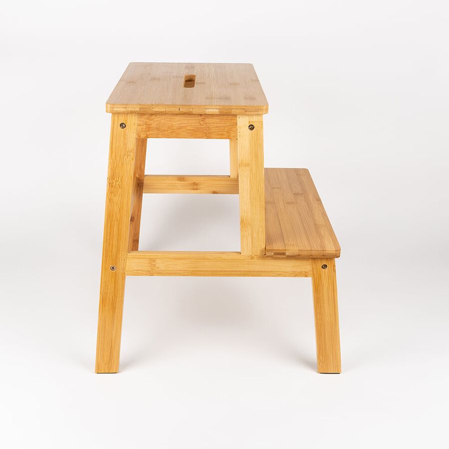 Escalera de bambú de 2 peldaños