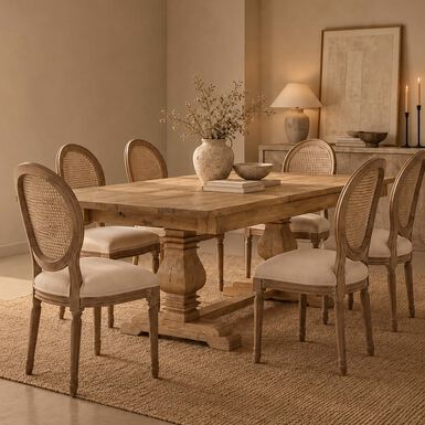Silla de comedor de madera de abedul beige Monarch 50x56x96cm