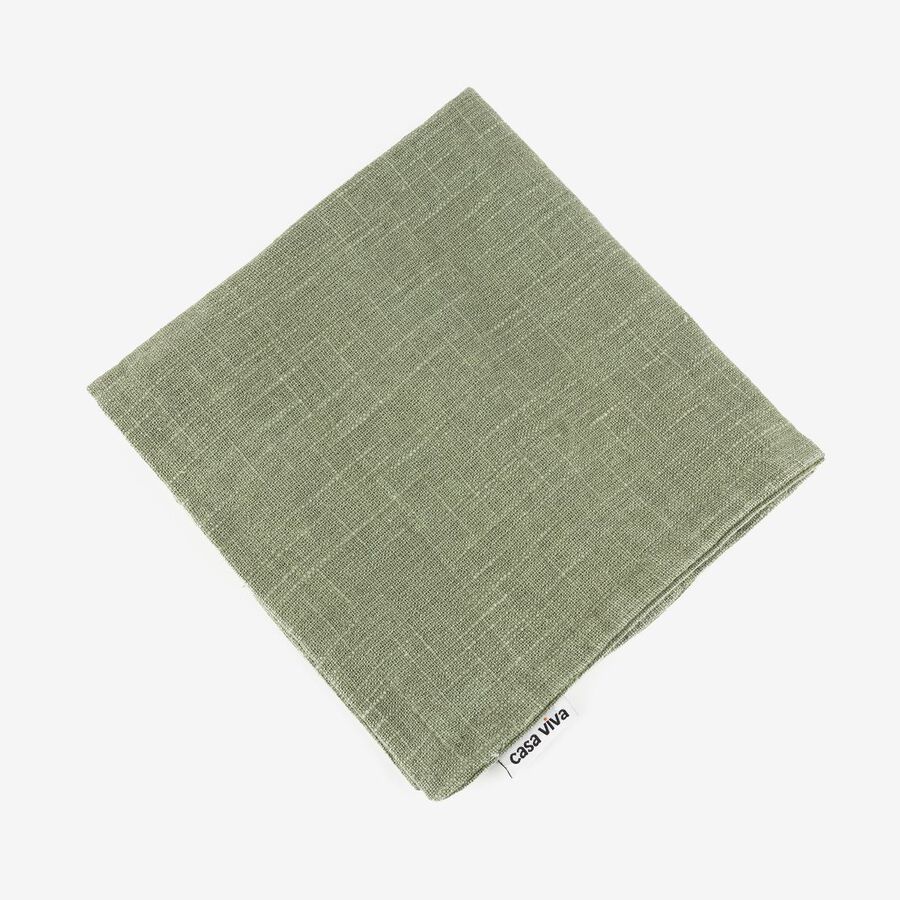 Funda de cojín de algodón verde Frida 45x45cm