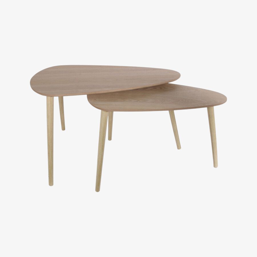 Mesa nido auxiliar nido de madera 80x40x50cm