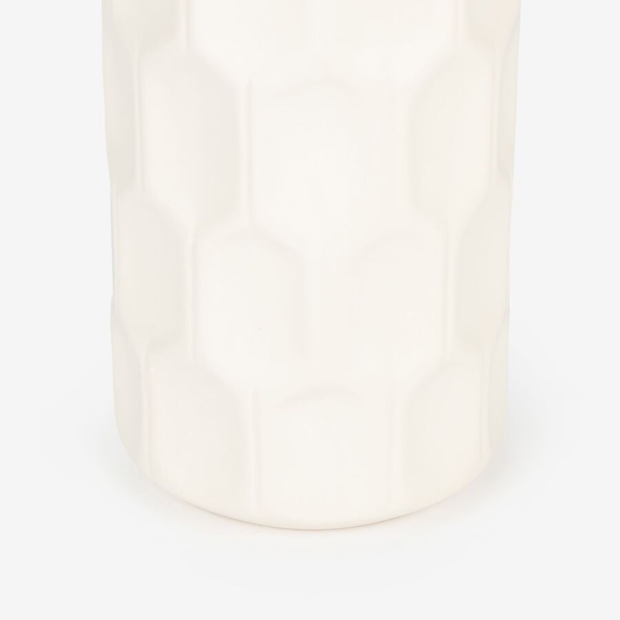 Jarrón de gres blanco Simón Ø9x31cm