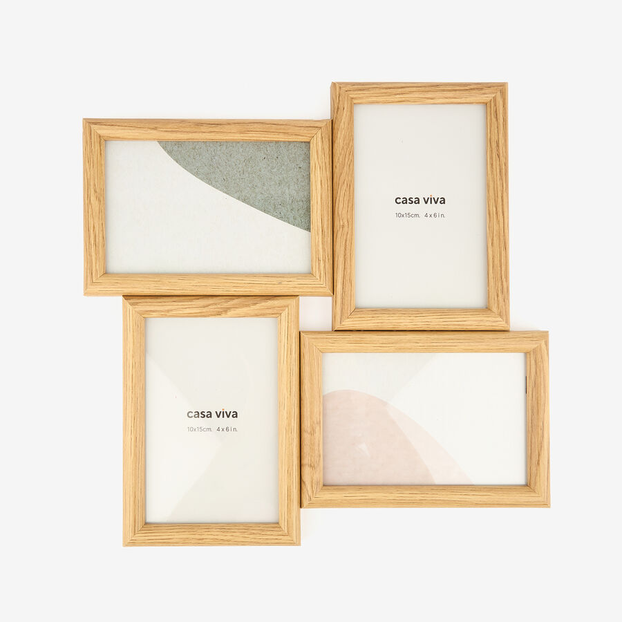 Marco de madera con 4 fotos de 10x15cm