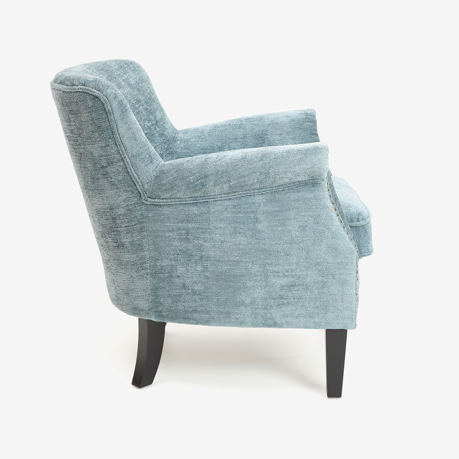 Butaca de terciopelo azul Aurora 79x75x79cm Clau&Chloe