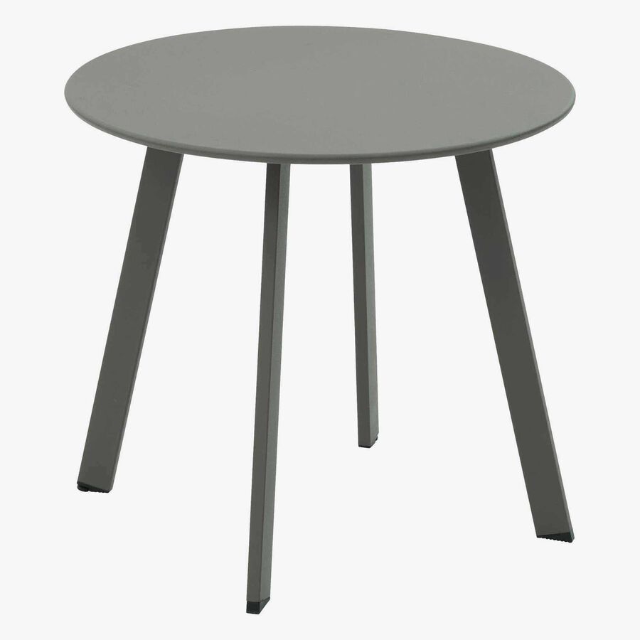 Mesa auxiliar de jard&iacute;n de acero verde Saori &Oslash;70x40cm