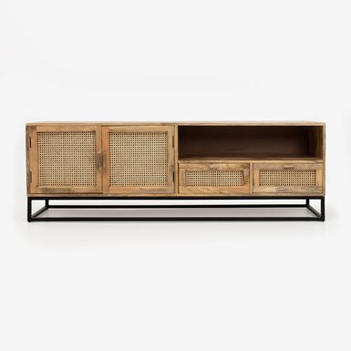 Mueble de TV de madera de mango Berl&iacute;n 175x45cm Clau&Chloe