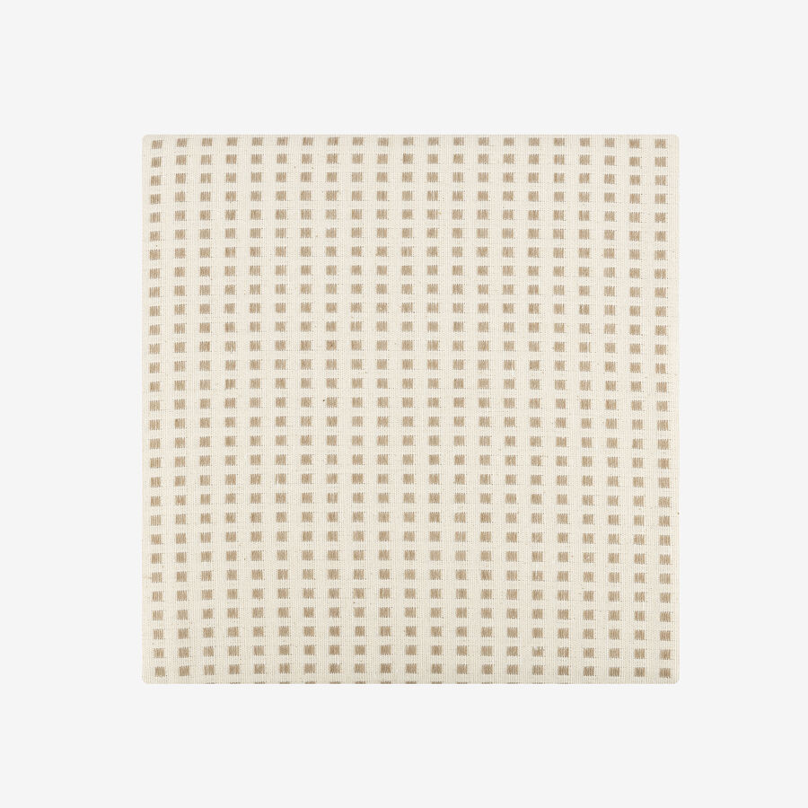 Mantel de algod&oacute;n reciclado beige Trivial 140x250cm