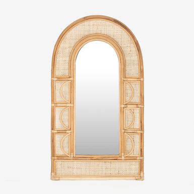 Espejo de pared de rat&aacute;n Ryan 61x105cm