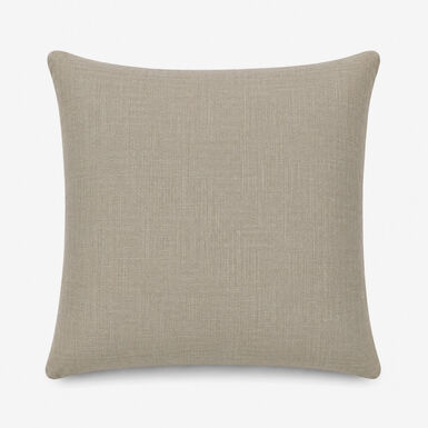 Funda de coj&iacute;n beige de poli&eacute;ster y lino Bruma 45x45cm