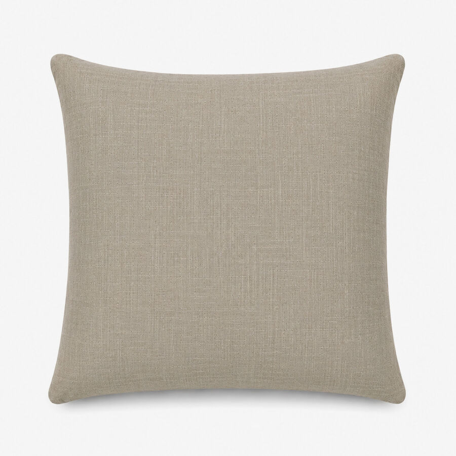 Funda de coj&iacute;n beige de poli&eacute;ster y lino Bruma 45x45cm