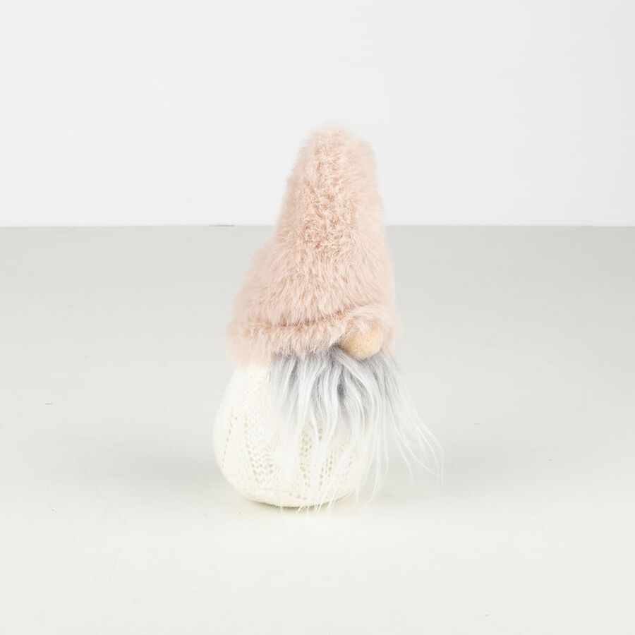 Gnomo de peluche gorro Rosa Ø7x14cm