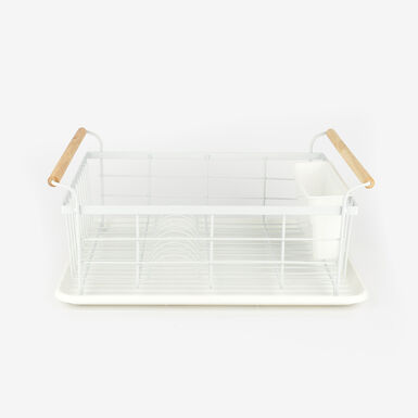 Escurreplatos de acero blanco 43x32x19cm