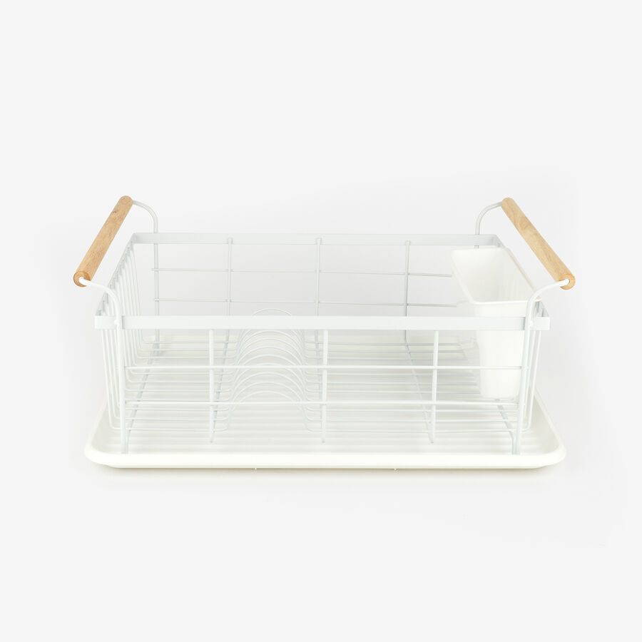 Escurreplatos de acero blanco 43x32x19cm