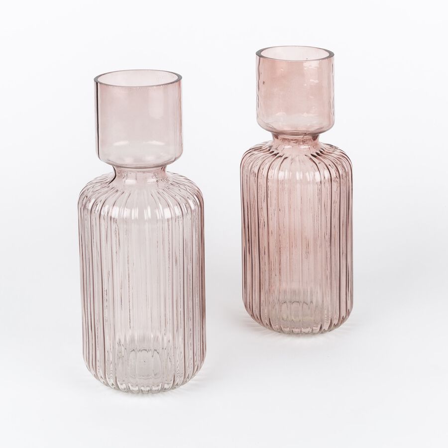 Jarrón de cristal Dayrta Ø11x30cm en varios colores