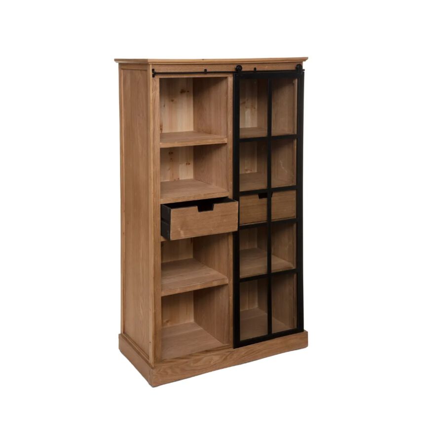 Estanter&iacute;a de madera MDF y de abeto Blida 80x40x150cm