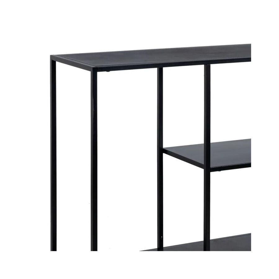 Consola de acero negro acero Calista 120,50x30x81,30cm