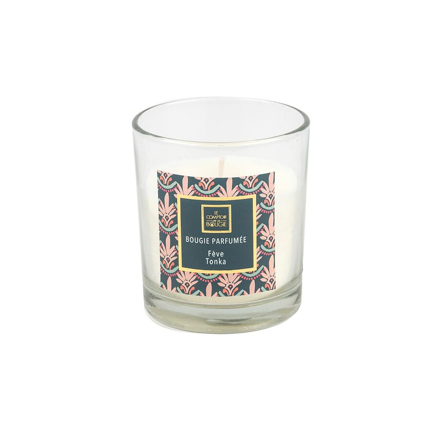 Vela perfumada en vaso de cristal