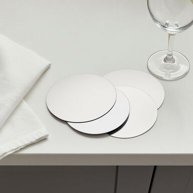 Set de 4 láminas antigoteo plateadas