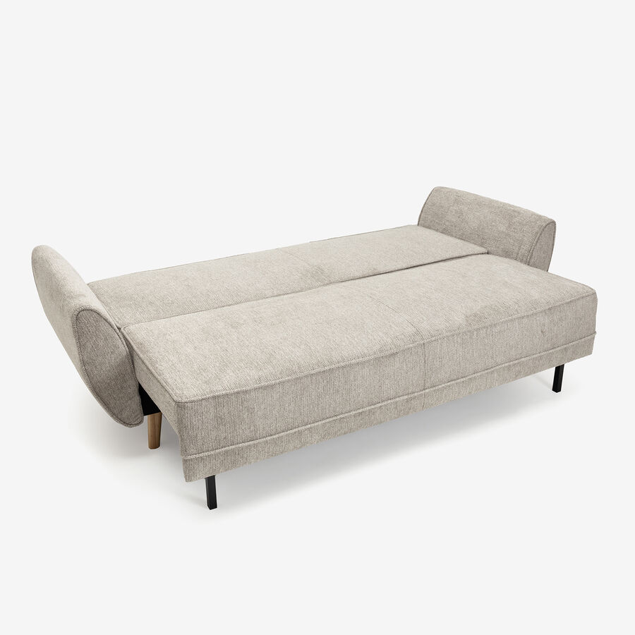 Sofá cama de 3 plazas gris Fules 212x85x85cm