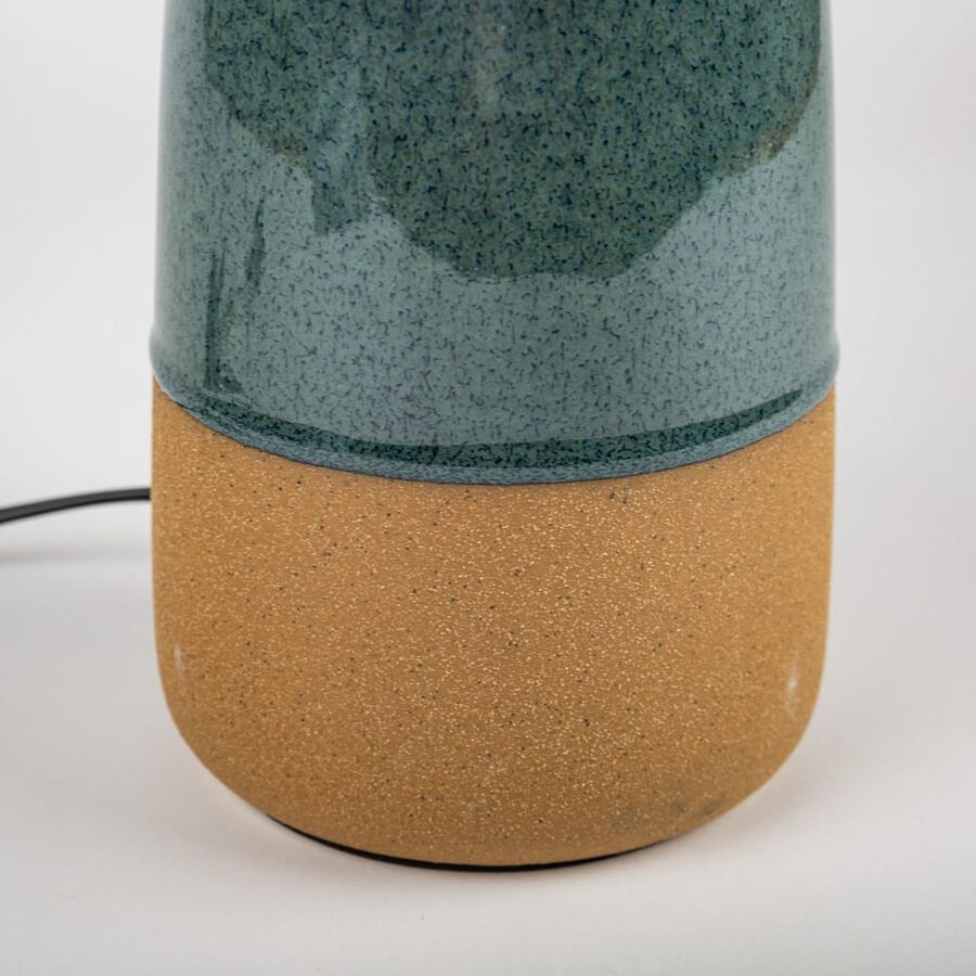 L&aacute;mpara de mesa de cer&aacute;mica azul 43cm