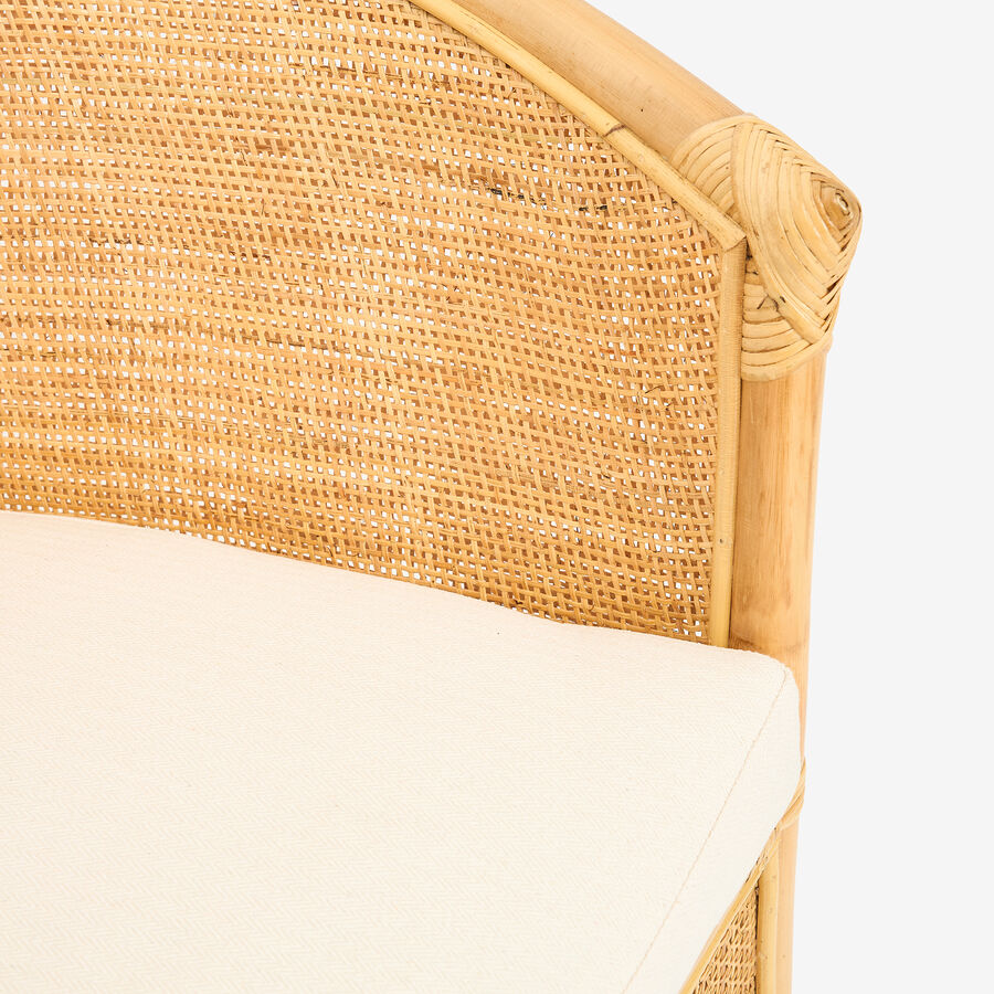Butaca de ratán beige Milos 76x65x80cm