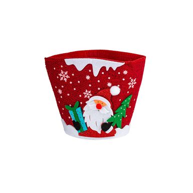 Bolsa de Navidad tipo cesta dise&ntilde;o Santa Claus 2 modelos