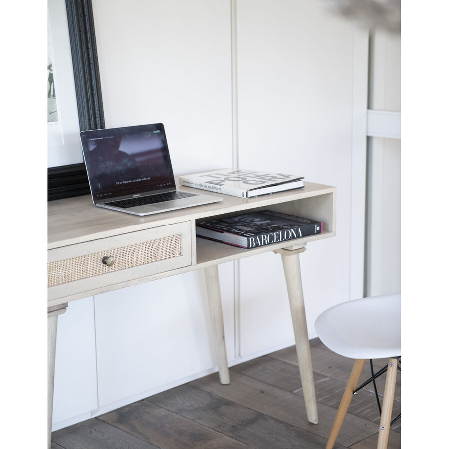 Escritorio de madera de mango Bali 118x50x76cm Clau&Chloe