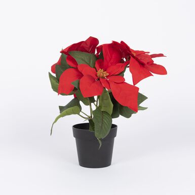 Flor de pascua artificial Navidad 24cm