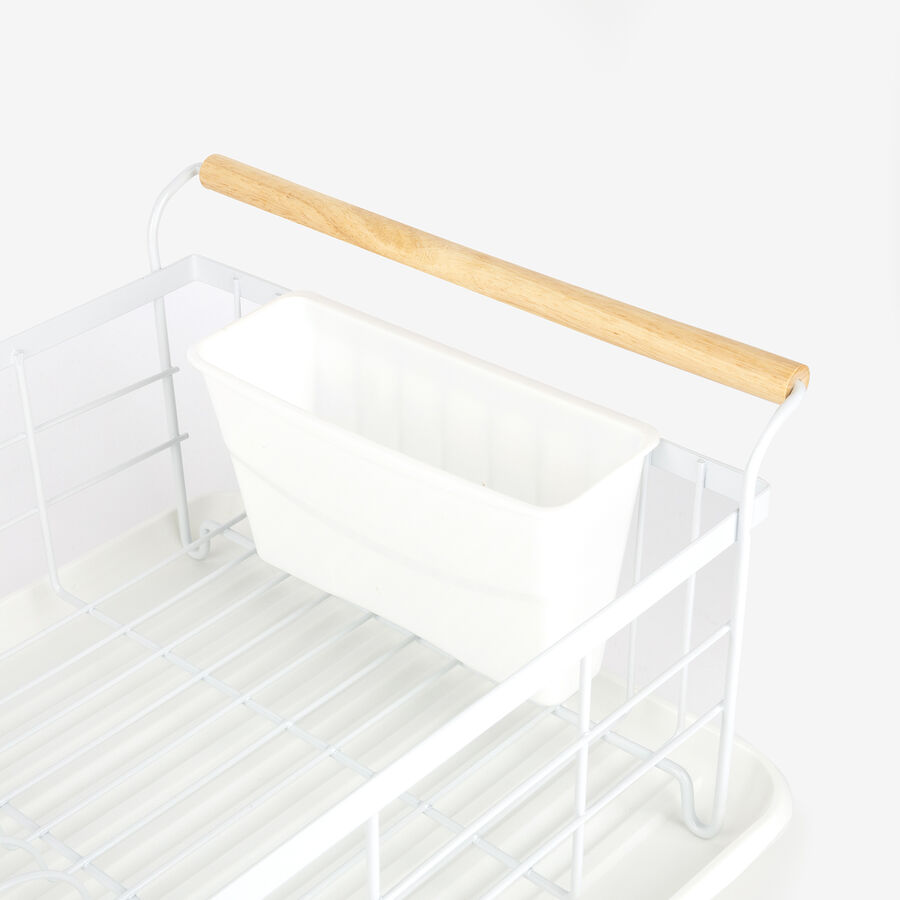 Escurreplatos de acero blanco 43x32x19cm