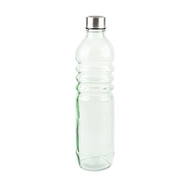 Botella de cristal con relieve verde Fresh 1,25L
