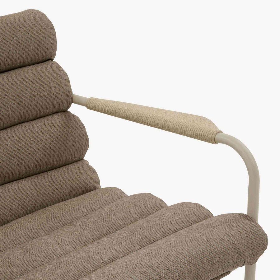 Conjunto de jard&iacute;n para 4 personas de acero crema Solani