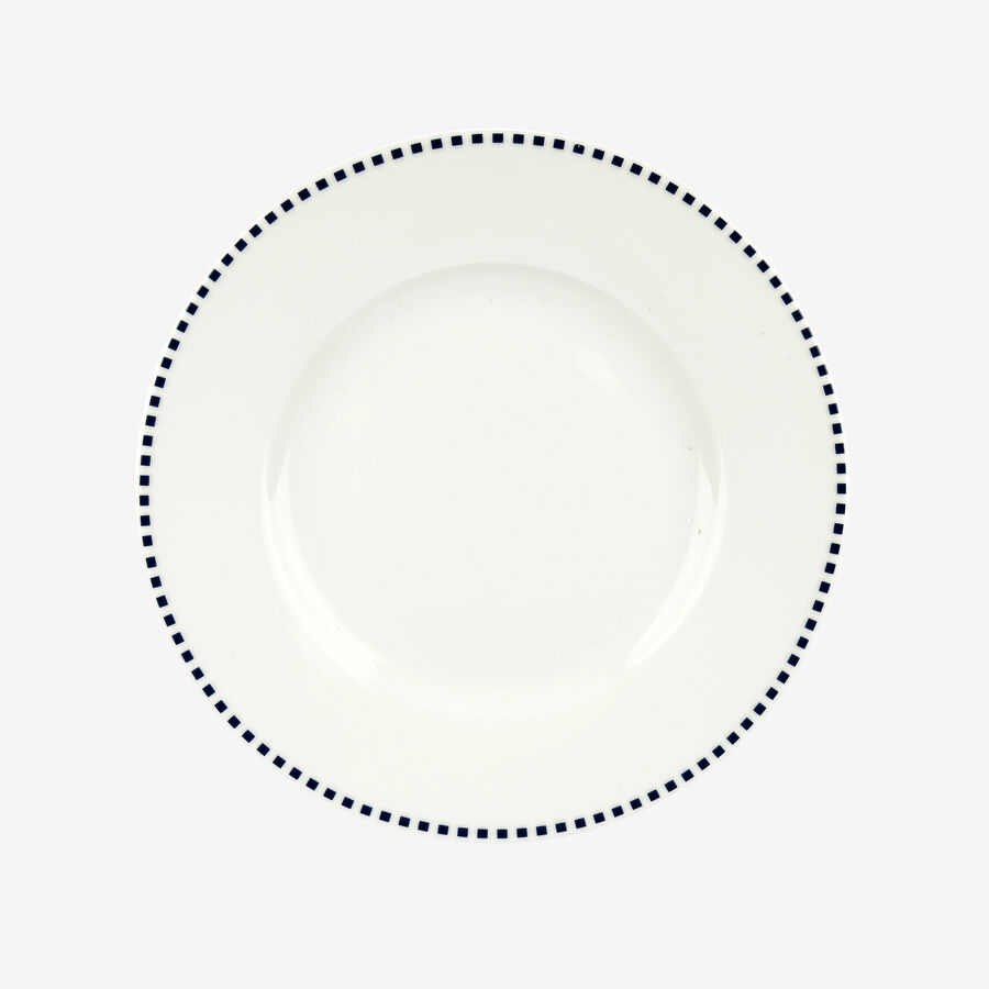 Plato de postre de porcelana Blue Square 21cm